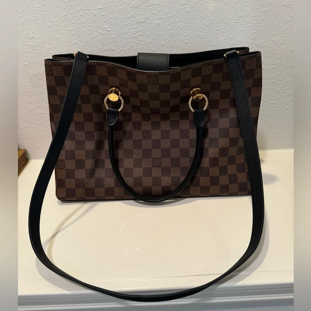 Authentic Louis Vuitton Damier Ebene LV Riverside Tote - Picture 9 of 17